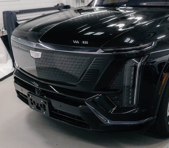 Close-up of a luxury vehicle emblem